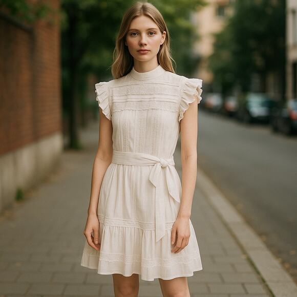 Gunne Sax Dresses & Skirts - Vintage Jessica McClintock Gunne Sax Dress Prairie White Lace Cottagecore 8